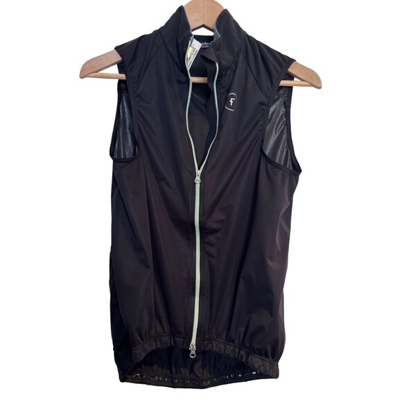 Velocio Wind Vest Men's Medium Full Zip Cycling Vest Black NWT Fount Guide NWT - Picture 1 of 7